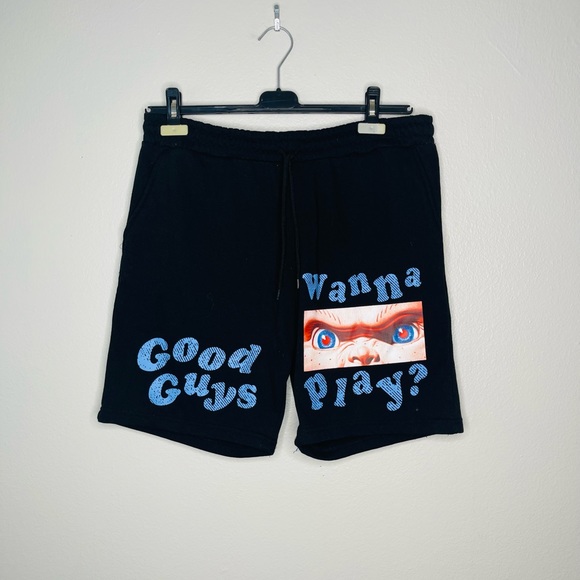 chucky Pants - New Without Tags Chucky Wanna Play Good Guys Black Shorts Large